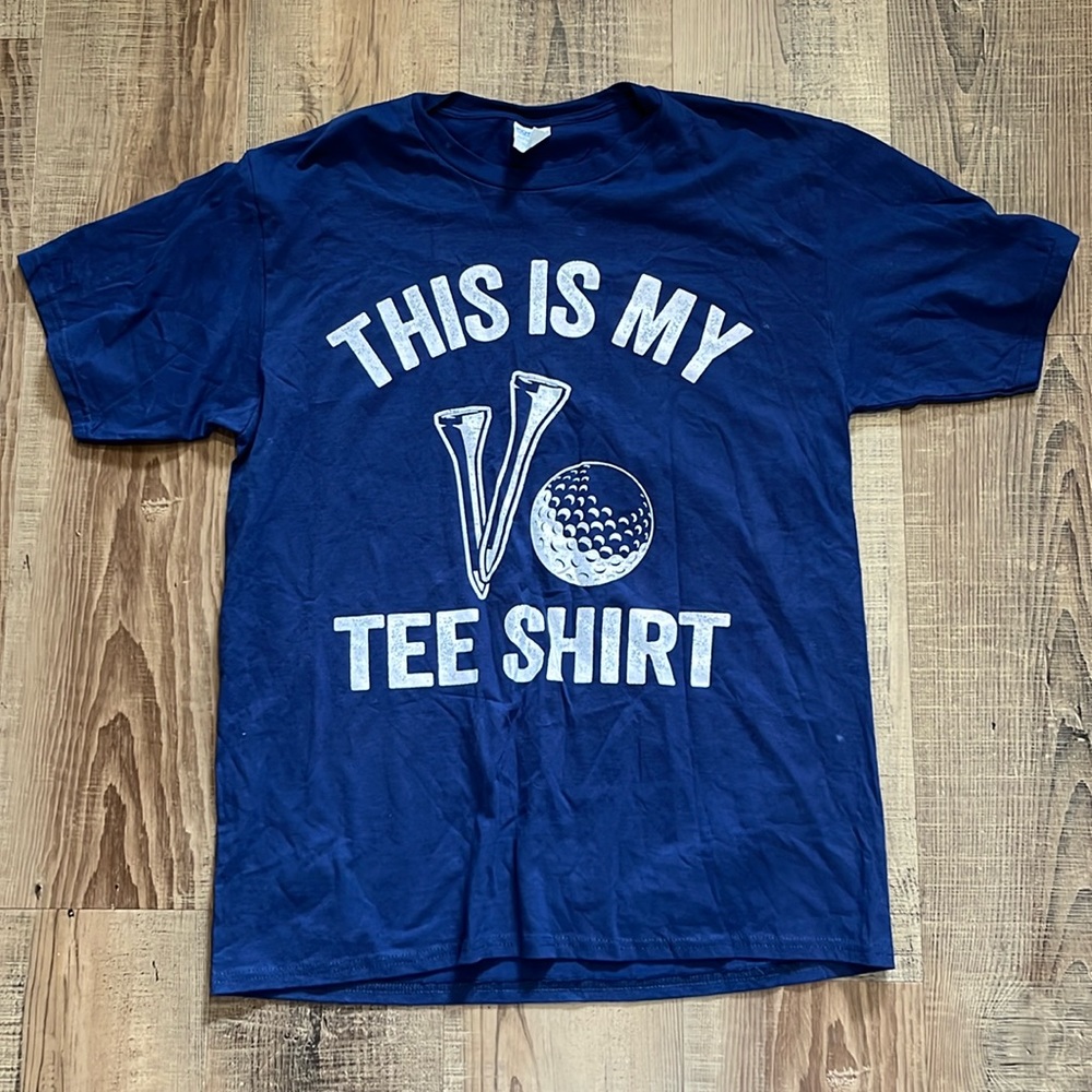 Funny golf dad graphic tshirt— NWOT. navy